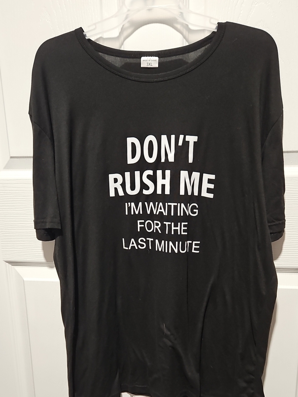 Source Unknown Black Short-Sleeve Graphic Tee - "DON'T RUSH ME"